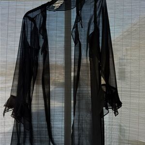Dana Kay Black Sheer Cardigan